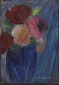 GROßE STILLLEBEN ROSES IN AN ULTRAMARINE BLUE VASE Alexej von Jawlensky